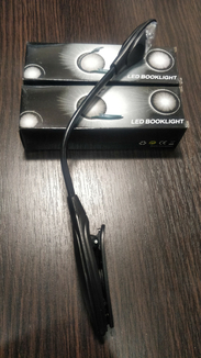 Светильник портативный на клипсе, для книг (clip001Black), фото №5