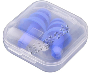 Беруши синие силиконовые 1 пара + коробочка для хранения, фото №2