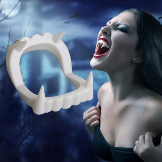 Зубы вампира вставные белые (Vampire-teeth-white), фото №2