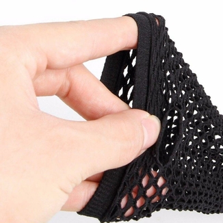 Перчатки сеточка длинные без пальцев митенки (p870) черные, фото №4