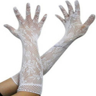 Перчатки кружевные длинные. Белые (p1010-white), photo number 4