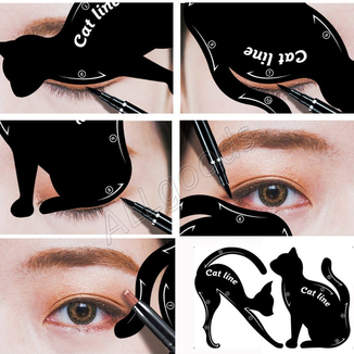 Трафарет для рисования стрел на глазах в виде кошки 2шт/уп, фото №4