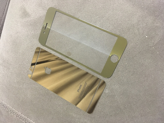 Стекло защитное на iPhone 6, iPhone 6S Золото (комплект 2 шт в уп) УЦЕНКА, фото №2