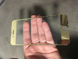 Стекло защитное на iPhone 6, iPhone 6S Золотое зеркало, фото №5