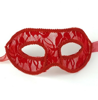 Маска венецианская ажурная карнавальная красного цвета, numer zdjęcia 3