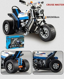 Конструктор Полицейский мотоцикл 282 детали DECOOL Technic MecFactor 3802 (Аналог LEGO Technic), фото №4