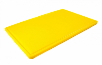 Доска разделочная HDPE с желобом, 600 * 400 * 18 мм, 6 противоскользящих ножек, желтая 113005NK, фото №2