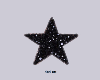 Термоаппликация из страз Звезда, наклейка на ткань, фото №3