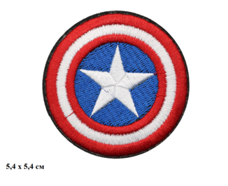 Термоаппликация Капитан Америка 1 шт, наклейка на одежду, photo number 2