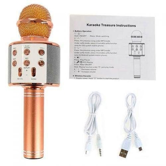 Беспроводной караоке микрофон колонка Bluetooth с динамиком WS858, фото №5
