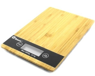 Весы кухонные электронные Domotec 5кг, с батарейками. Платформа из бамбука., фото №2