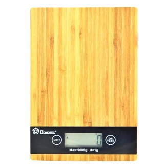 Весы кухонные электронные Domotec 5кг, с батарейками. Платформа из бамбука., фото №4