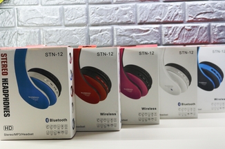 Беспроводные наушники studio STN-12, mp3 плеер, fm, microSD, фото №4