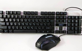 Комплект проводная клавиатура LED и оптическая мышь UKC M-416, photo number 4