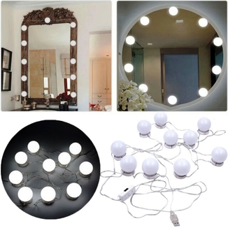 LED подсветка для зеркала Vanity Mirror Lights, LED лампочки 10 шт с регулировкой яркости, photo number 2