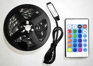 Светодиодная LED лента RGB 2 м с пультом для фоновой подсветки ТВ или монитора, фото №4
