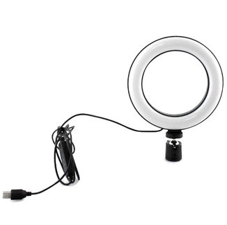 Лампа кольцевая светодиодная USB Ring Light диаметр 16 см, фото №2