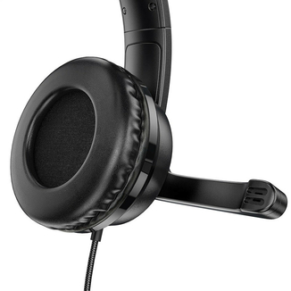 Игровые наушники для ПК с микрофоном Hoco W103 Magic tour gaming headphones Black, фото №4