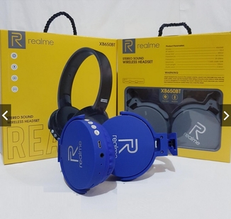 Беспроводные наушники Bluetooth Realme XB650 ВТ с МР3, FM, Micro SD, фото №5