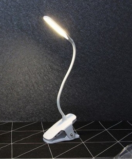 Настольная светодиодная LED гибкая лампа на прищепке гибкая QH8801, фото №2