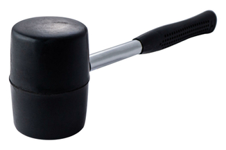 Киянка Miol - 900 г х 90 мм черная резина, ручка металл (32-707), фото №3