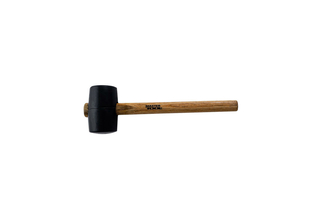 Киянка Mastertool - 450 г х 60 мм черная резина, ручка деревянная (02-0302), фото №2