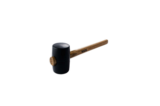 Киянка Mastertool - 450 г х 60 мм черная резина, ручка деревянная (02-0302), фото №3