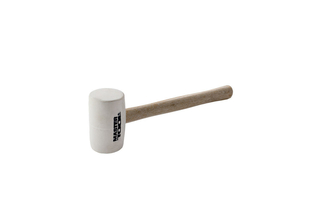 Киянка Mastertool - 340 г х 55 мм белая резина, ручка деревянная (02-0311), фото №3