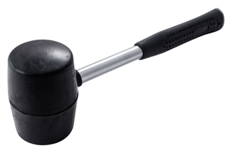 Киянка Mastertool - 450 г х 60 мм черная резина, ручка металл (02-1302), фото №3