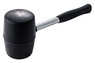 Киянка Mastertool - 900 г х 80 мм черная резина, ручка металл (02-1304), numer zdjęcia 3