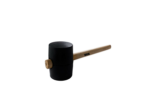 Киянка Mastertool - 1200 г x 100 мм черная резина, ручка дерево (02-0305), фото №3