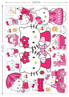Интерьерная наклейка на стену Hello Kitty (DM57-0167), фото №3