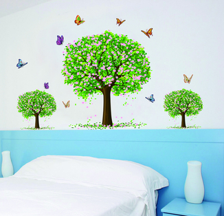 Интерьерная наклейка на стену Цветущие деревья (AY894), фото №2