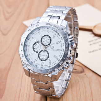 Мужские часы Orlando белый циферблат серебристые mw2-01, photo number 2