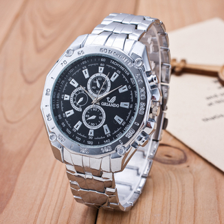 Мужские часы Orlando черный циферблат серебристые mw2-02, фото №2