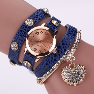 Часы-браслет длинные, наматывающиеся на руку Синие 089-3, photo number 2