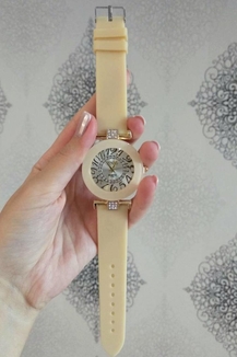 Часы женские силиконовый ремешок Нюдовые 085-1, photo number 3