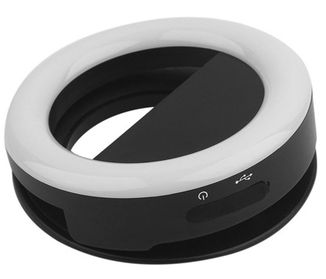 Selfie Ring Светодиодное кольцо для селфи RK-14 черное, фото №4