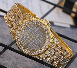 Часы женские Geneva Diamond 093-1 Цвет: золото, фото №4