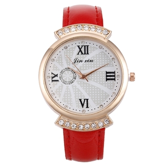 Женские часы JX стразы красные 131-2, фото №2