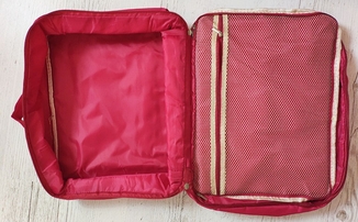 Дорожная сумка органайзер для путешествий с ручкой на чемодан Бордовая, фото №7