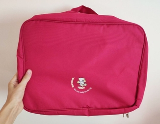 Дорожная сумка органайзер для путешествий с ручкой на чемодан Бордовая, фото №9