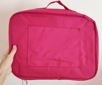 Дорожная сумка органайзер для путешествий с ручкой на чемодан Бордовая, фото №10