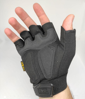 Тактические перчатки Mechanix (Беспалый). -Black (m-pact1-black), фото №3