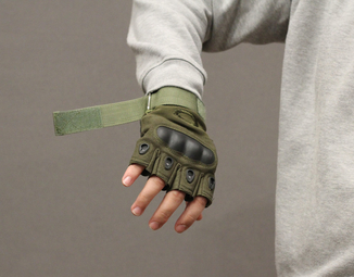 Тактические перчатки Oakley (Беспалый). - Khaki XL (oakley-olive-xl), фото №6