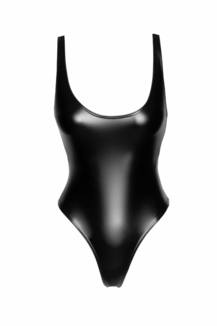 Боди Noir Handmade F244 Powerwetlook body with high cut bottom hem - L, фото №5