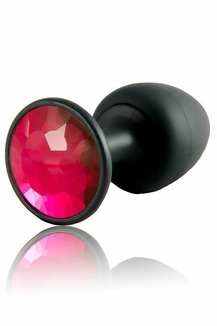 Анальная пробка Dorcel Geisha Plug Ruby M с шариком внутри, создает вибрации, макс. диаметр 3,2см, фото №5