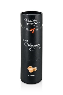 Массажное масло Plaisirs Secrets Caramel (59 мл) с афродизиаками, съедобное, подарочная упаковка, фото №4