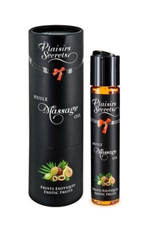 Массажное масло Plaisirs Secrets Exotic Fruits (59мл) с афродизиаками съедобное, подарочная упаковка, numer zdjęcia 2