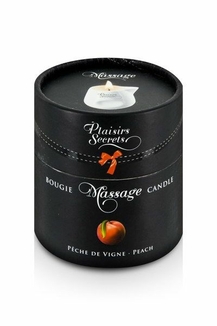 Массажная свеча Plaisirs Secrets Peach (80 мл) подарочная упаковка, керамический сосуд, фото №4